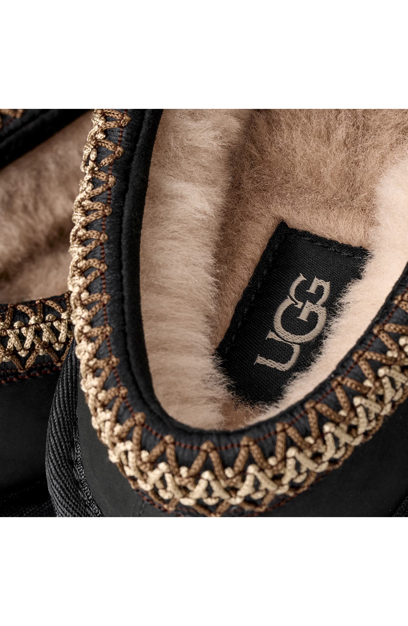Tasman Nubuck Leather Slipper, Alternate, color, BLACK