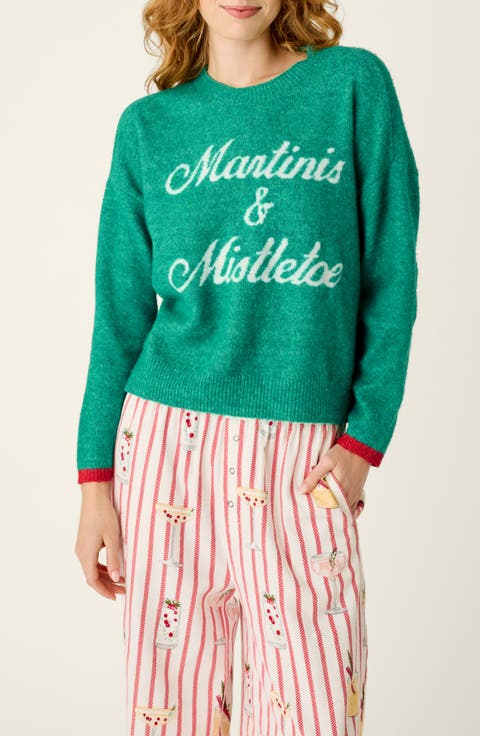 Martinis and Mistletoe Sleep Top