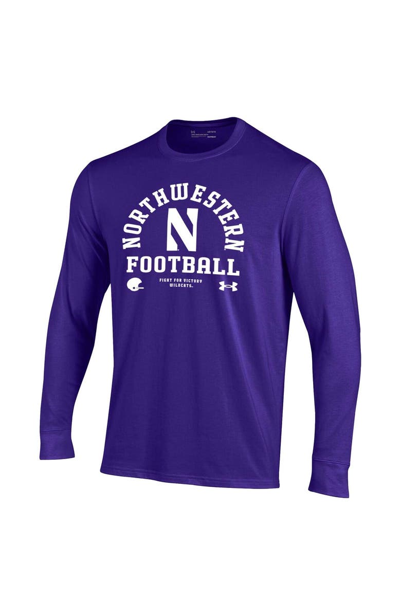Under Armour Men's Under Armour Purple Northwestern Wildcats 2025 Sideline Football Performance Cotton Long Sleeve T-Shirt, Alternate, color, Purple