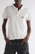 Balenciaga Laurel Embroidered Fitted Cotton Piqué Polo