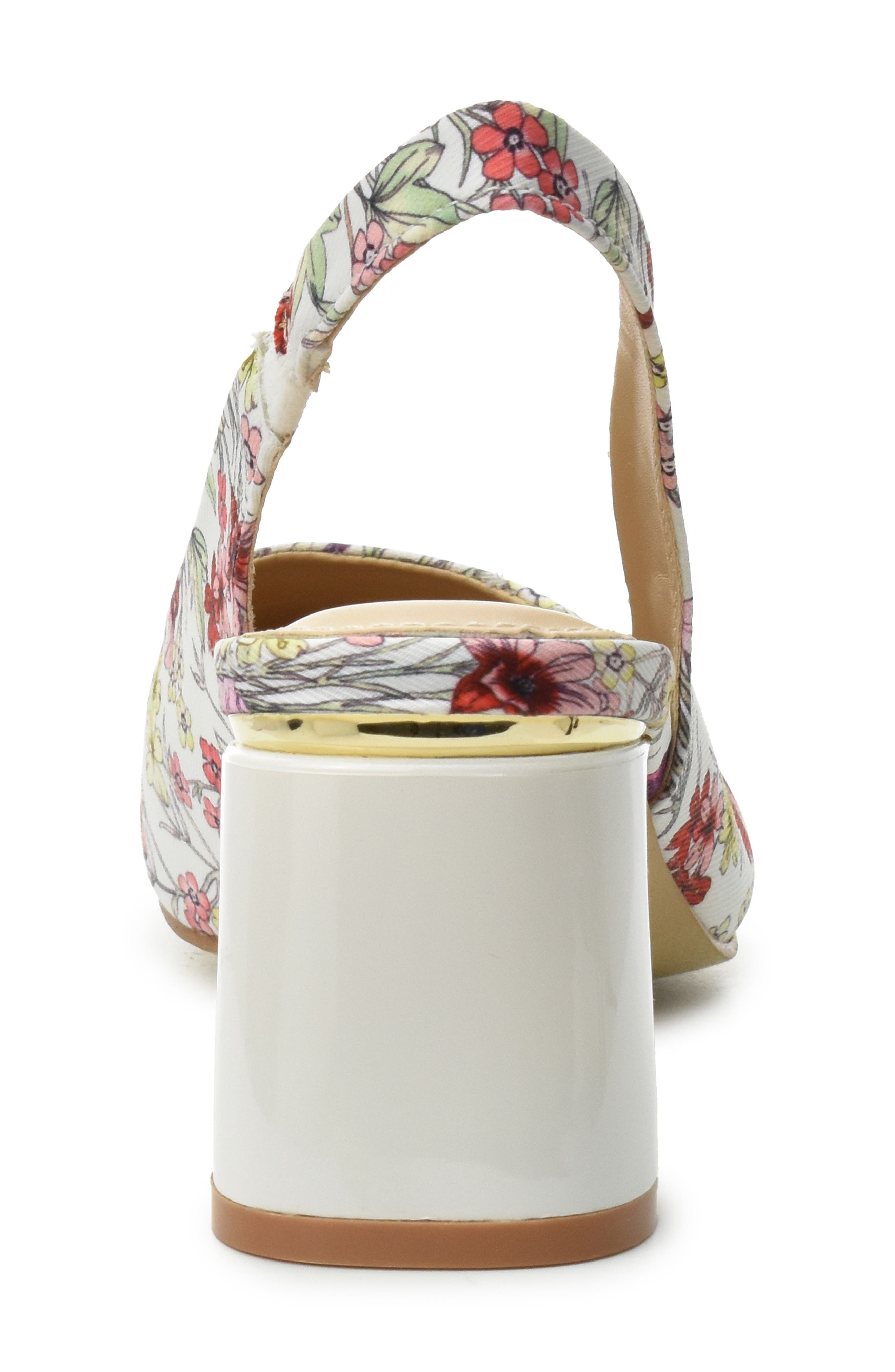Catherine Catherine Malandrino Kildly Slingback Pump, Alternate, color, White Floral