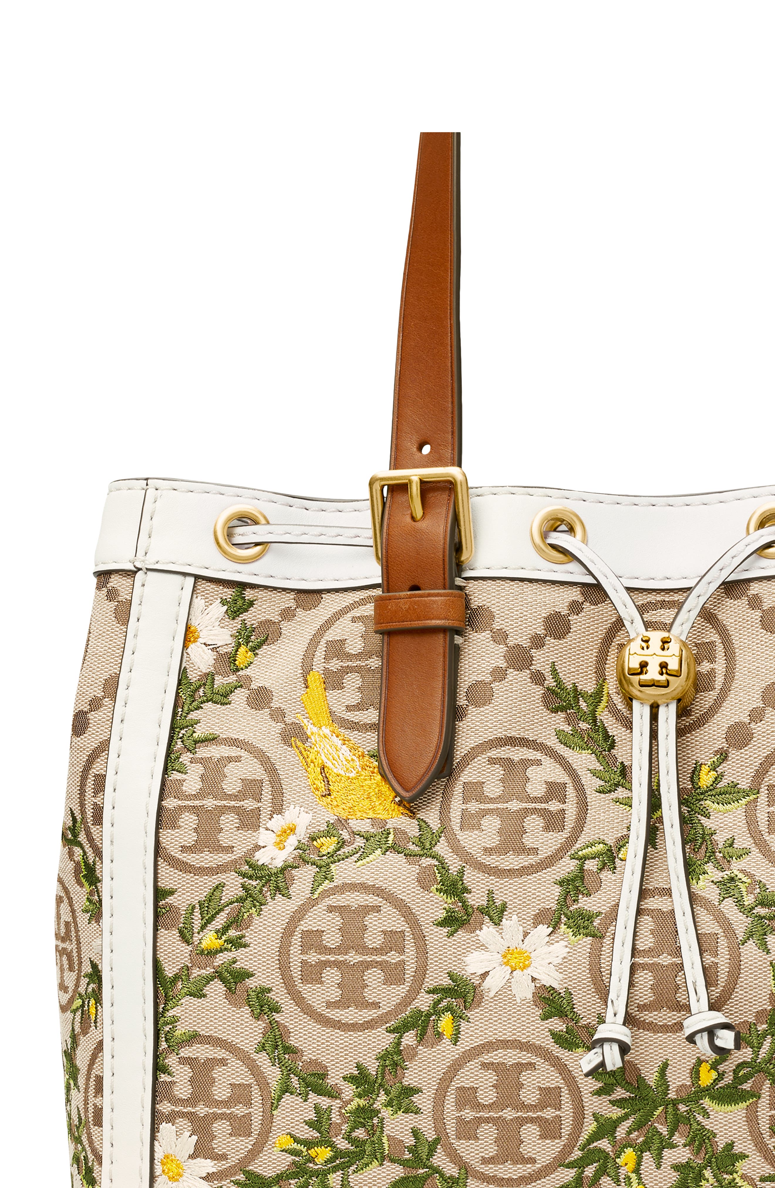 Tory Burch T Monogram Floral Embroidered Tote, Alternate, color, 