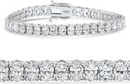 Bliss Diamond 16Ct TW Oval Diamond Tennis Bracelet 14k Gold 7" Lab Grown