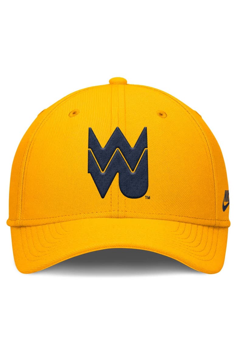 Men's Nike Gold West Virginia Mountaineers Rise Academic Dri-FIT Flex Hat, Alternate, color, Gold