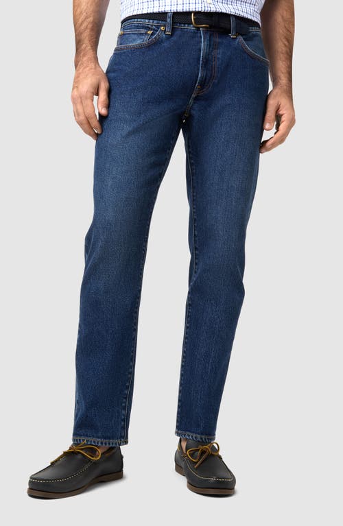 Sid Mashburn Clift Straight Leg Jeans In Medium Wash Stretch Denim