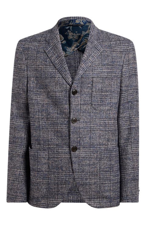 Plaid Alpaca Blend Sport Coat