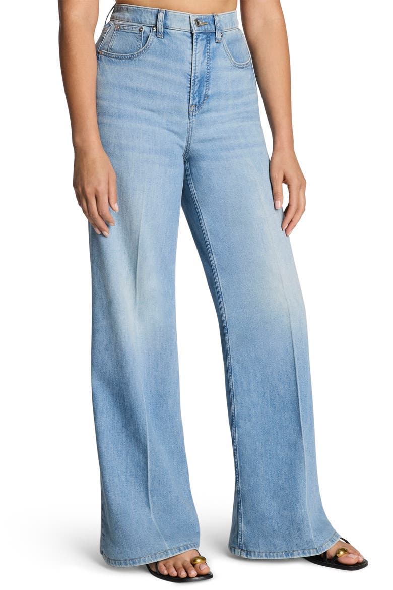Lightweight Super Wide Leg Jeans, Main, color, SEASIDE BLUE