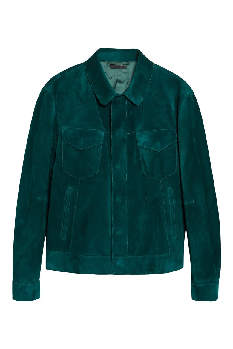 Suede Western Jacket, Main, color, GCU EMERALD