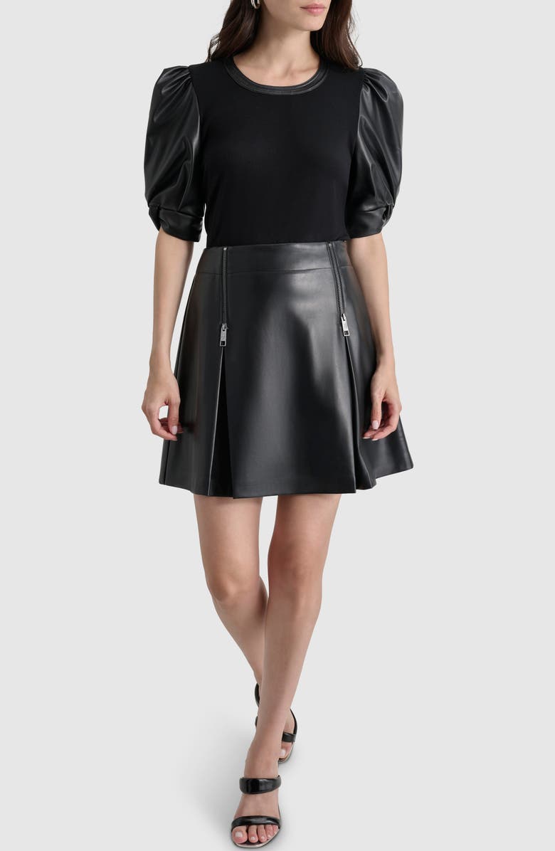 DKNY Mixed Media Rib Top, Alternate, color,