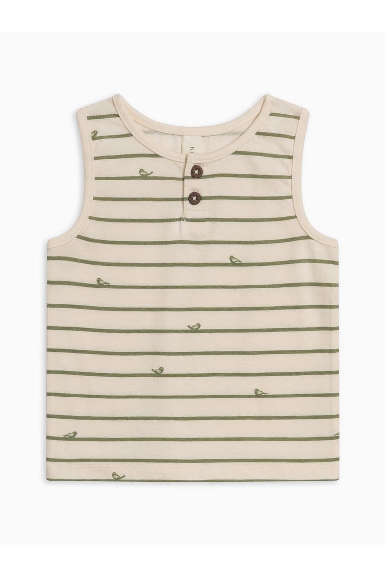 Organic Niko Henley Tank, Alternate, color, Bird Stripe/Fern