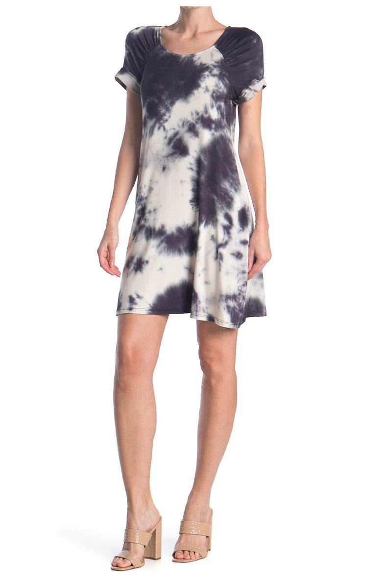 MSK Puff Sleeve High-Low Dress, Main, color,