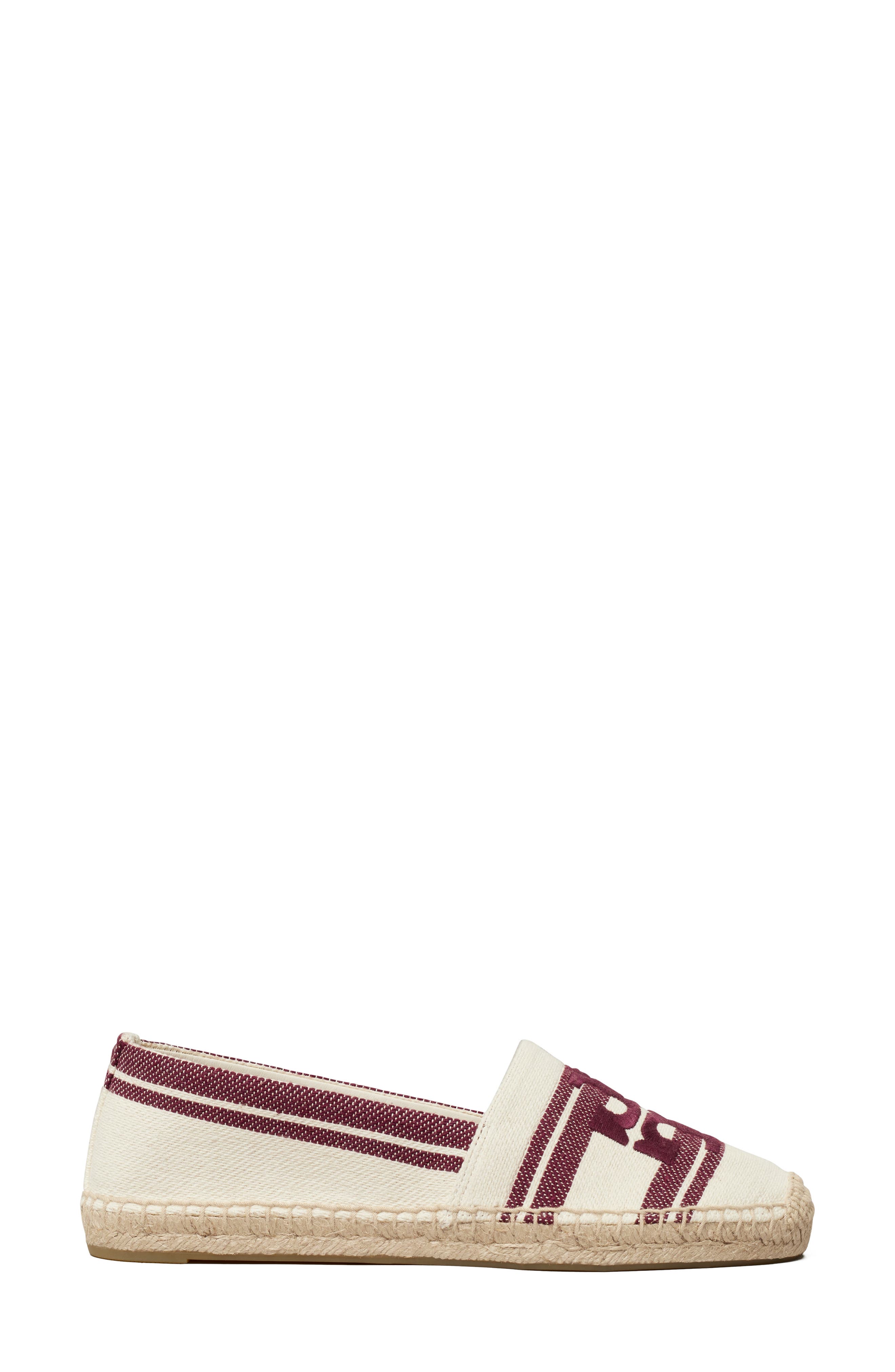 Double T Jacquard Espadrille, Alternate, color, ASH WHITE / VINO