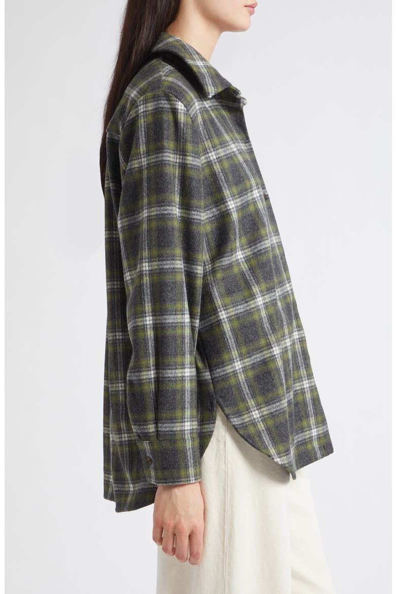 Clanlass Plaid Overshirt, Alternate, color, GREEN PLAID