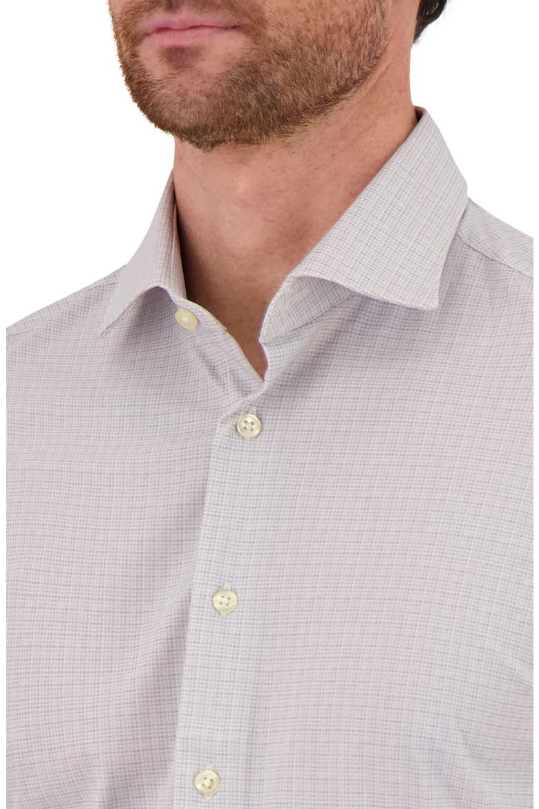 Modern Fit Microcheck Tech Stretch Dress Shirt, Alternate, color, GREY