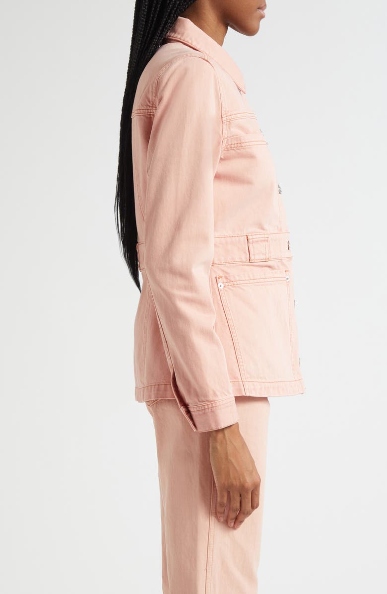 Veronica Beard Marvin Denim Jacket, Alternate, color, Pink Blossom