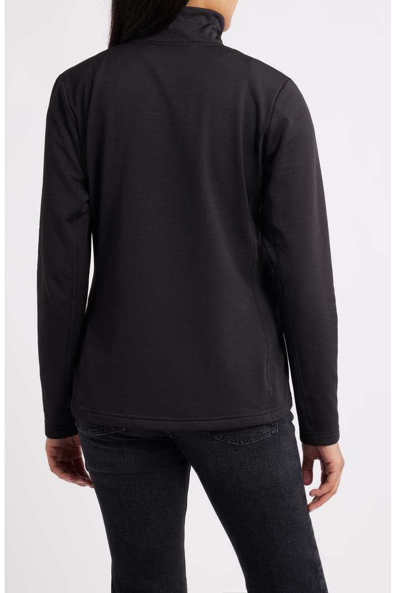 Versalite Grid Fleece Half Zip Pullover, Alternate, color, BLACK