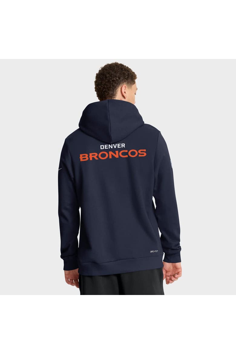 Men's Nike Navy Denver Broncos Sideline Standard Issue Initial Home Dri-FIT Hoodie, Alternate, color, Navy
