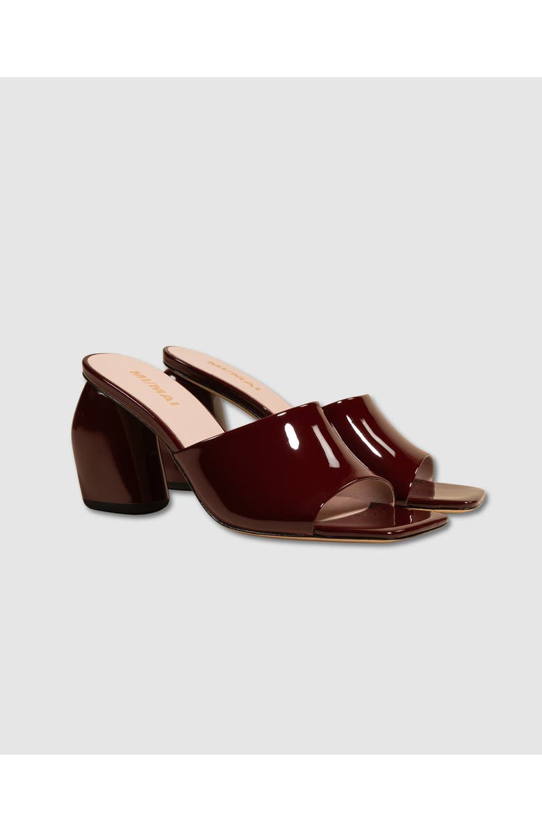 MI/MAI Gemma Patent High Mule, Alternate, color, Burgundy