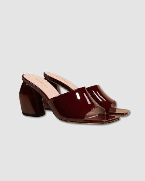 Mi/mai Gemma Patent High Mule In Burgundy