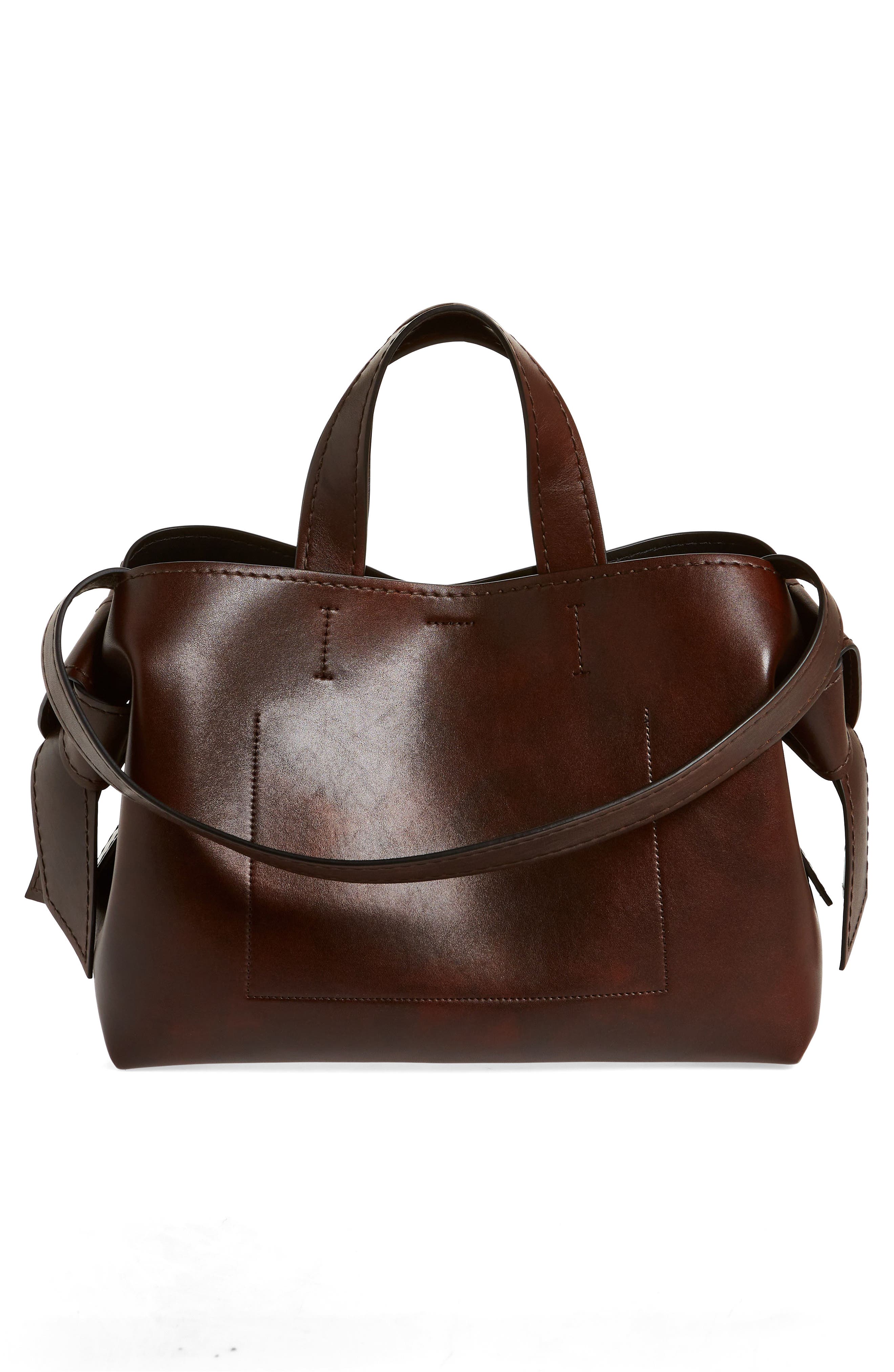 Acne Studios Musubi Leather Tote, Alternate, color, 