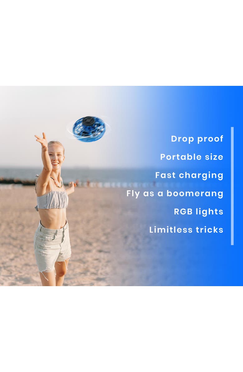 Toynk Flying Boomerang Drone Spinner Fidget Toy | Blue, Alternate, color, Blue