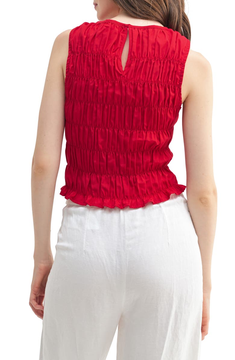 All in Favor Ruched Sleeveless Top, Alternate, color,