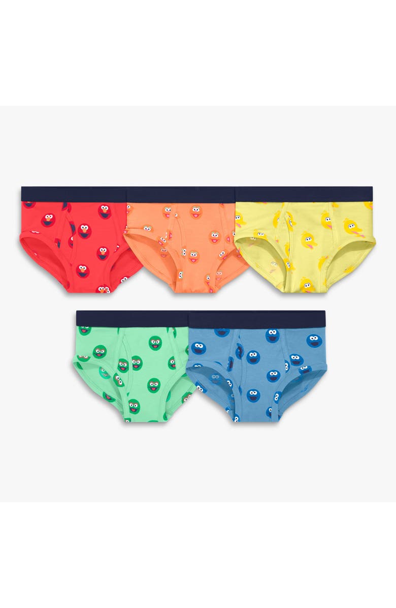Primary Kids Sesame Street Brief 5-Pack, Alternate, color, Rainbow Sesame Street Friends