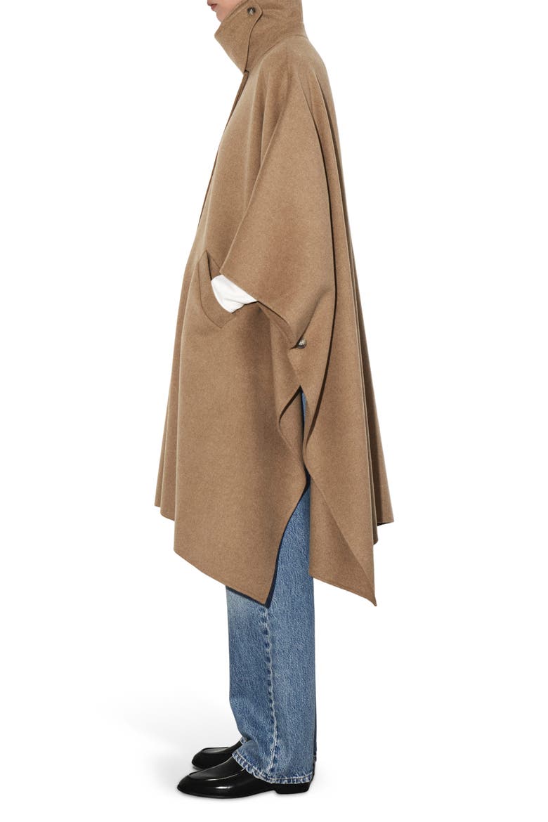 Wool Blend Double Cape, Alternate, color, BEIGE DARK