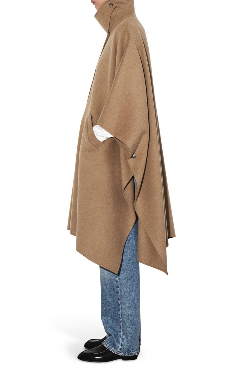 COS Wool Blend Double Cape, Alternate, color, Beige Dark