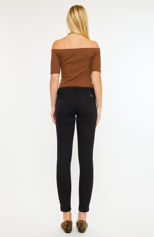 Kancan June Low Rise Ankle Skinny Jeans In Black
