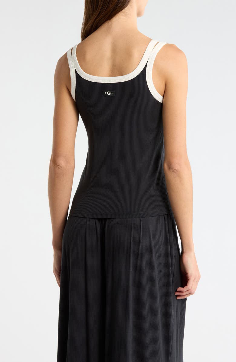 UGG<sup
®</sup
 Nael Rib Tank, Alternate, color, Black/ Nimbus