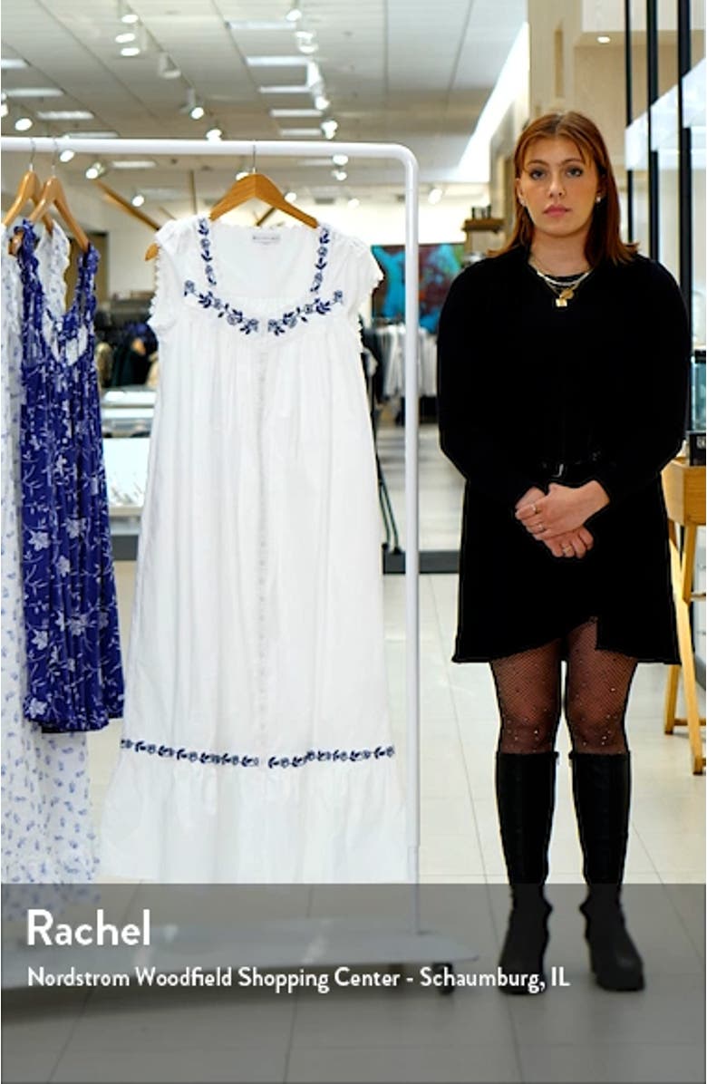 Cap Sleeve Lace Trim Robe, sales video thumbnail