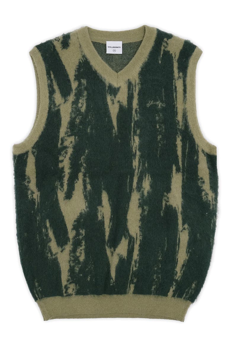 Cimarron Wool Blend Knit Vest, Main, color, MILITARY