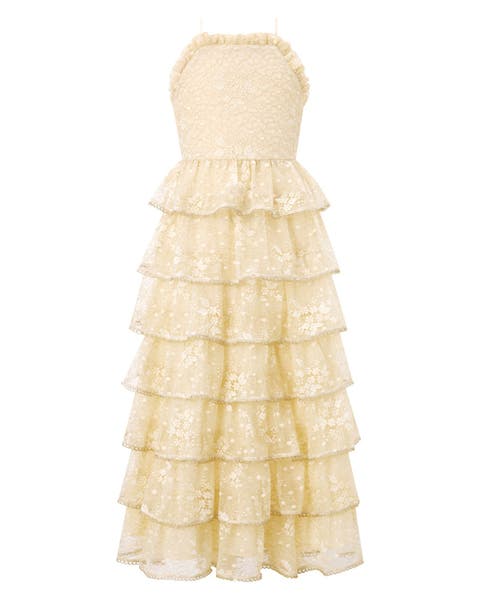 Tanya Lace Frill Maxi Dress (toddler, Little Kid & Big Kid)