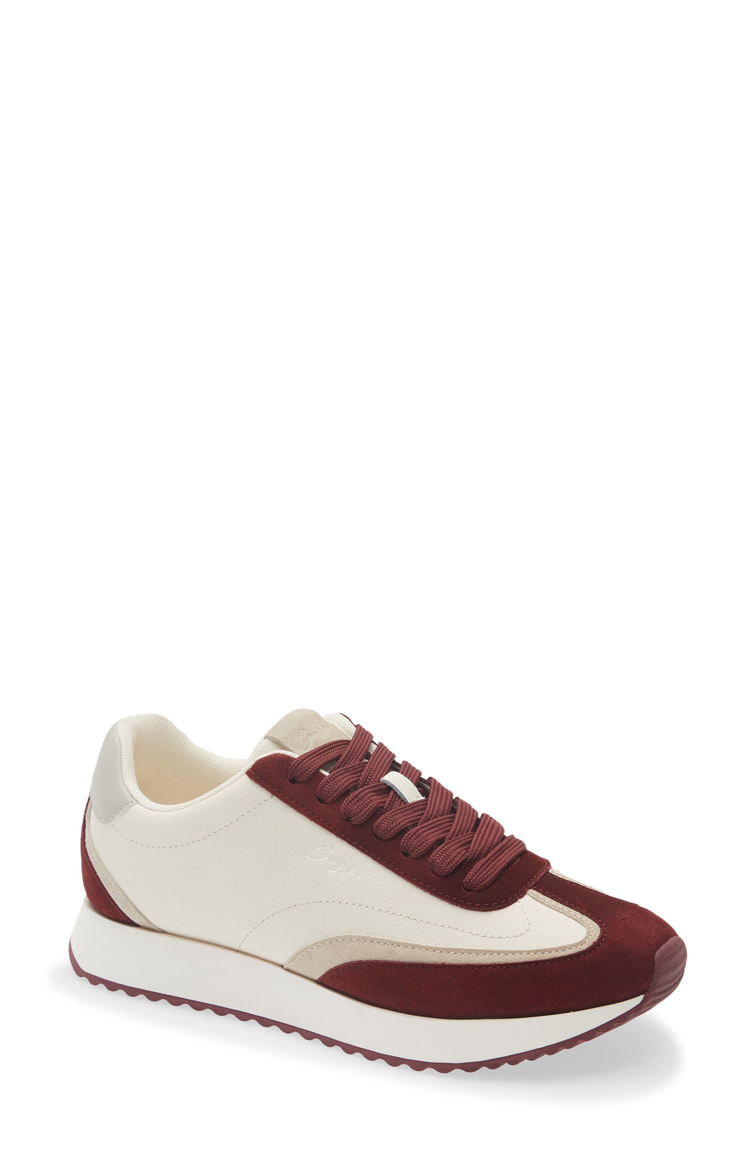 Marley Runn Sneaker, Main, color, OPEN WHITE/ RED