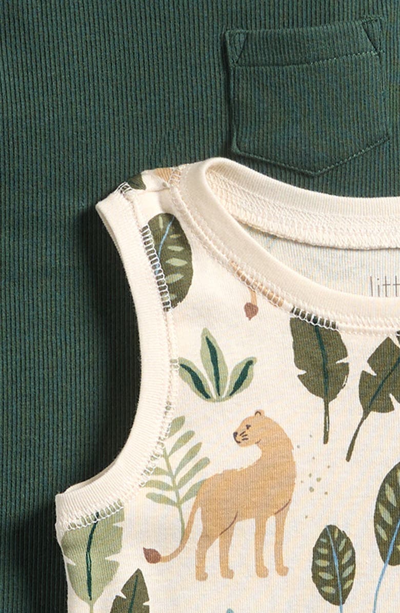Little Planet 3-Pack Assorted Bodysuits, Alternate, color, Jungle Green
