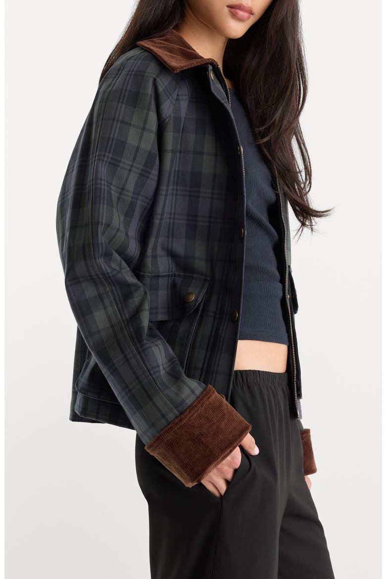 The Heritage Jacket, Alternate, color, NAVY AND GREEN PLAID