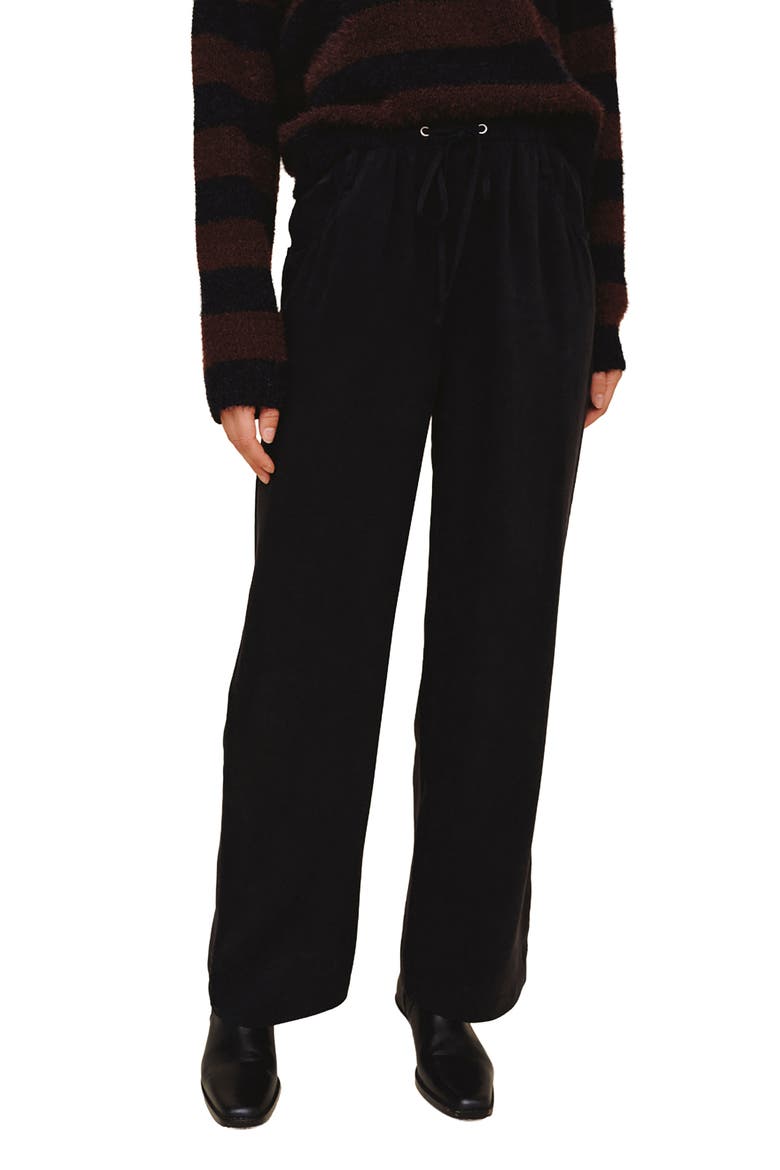 Drawstring Wide Leg Jeans, Main, color, VINTAGE BLACK