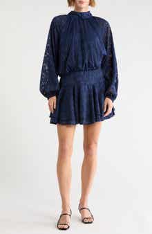 Mock Neck Long Sleeve Minidress
