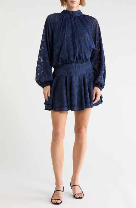 Mock Neck Long Sleeve Minidress
