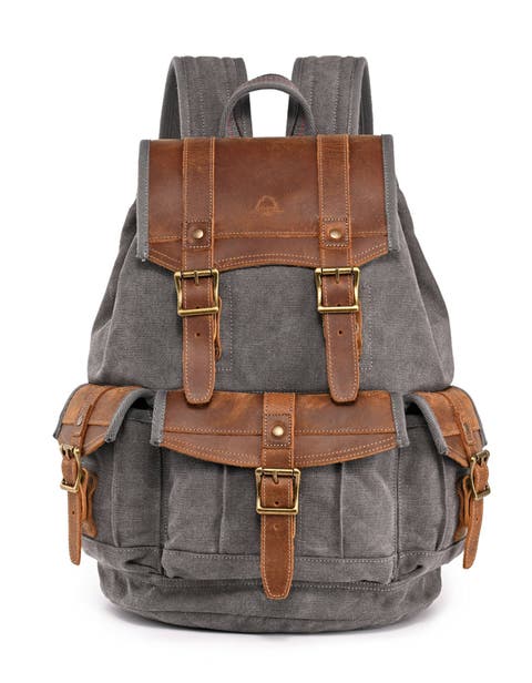 Turtle Ridge Canvas Drawstring Laptop Backpack