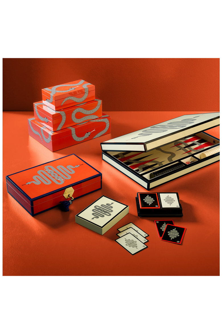 Eden Lacquer Playing Card Set, Alternate, color, Black