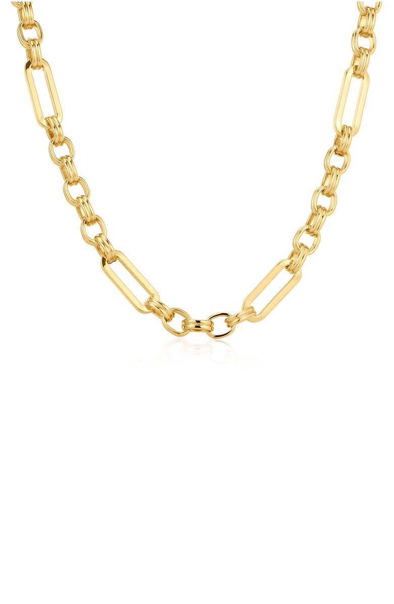Luv AJ Chain Link Necklace, Main, color, Gold