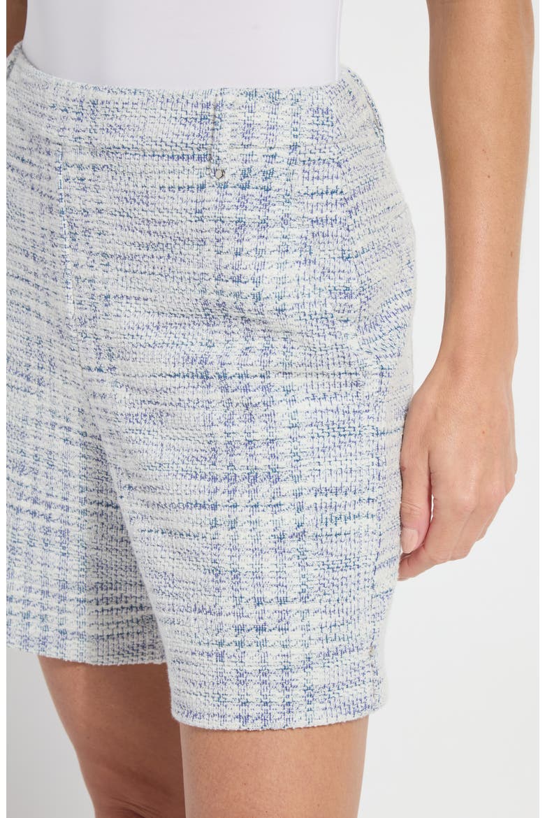 Lily Pull-On Mid Thigh Summer Tweed Shorts, Alternate, color, AZZURRO TWEED