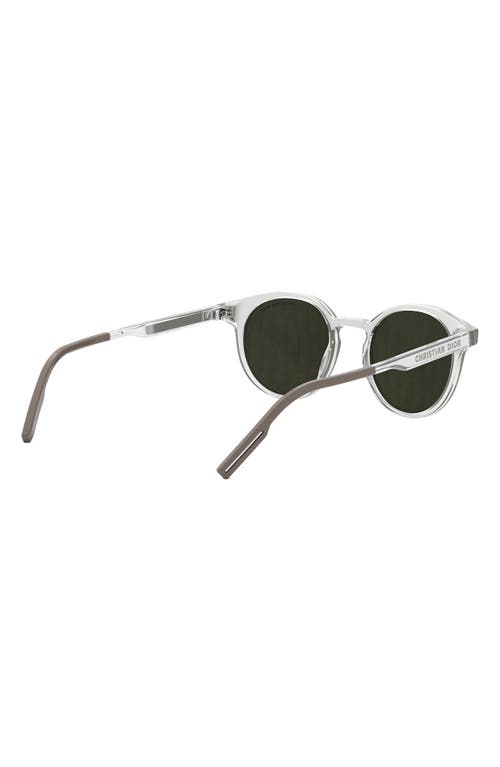 Dior Tag R1i 49mm Small Mirror Round Sunglasses In Green