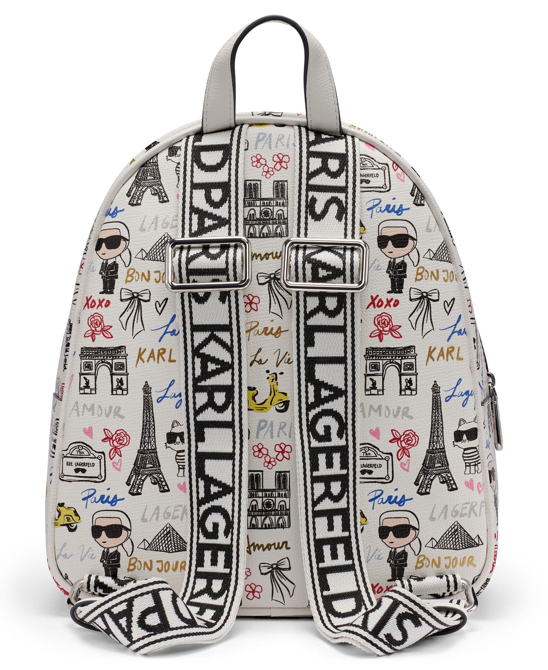 KARL LAGERFELD PARIS Maybelle Backpack, Alternate, color, White Multi