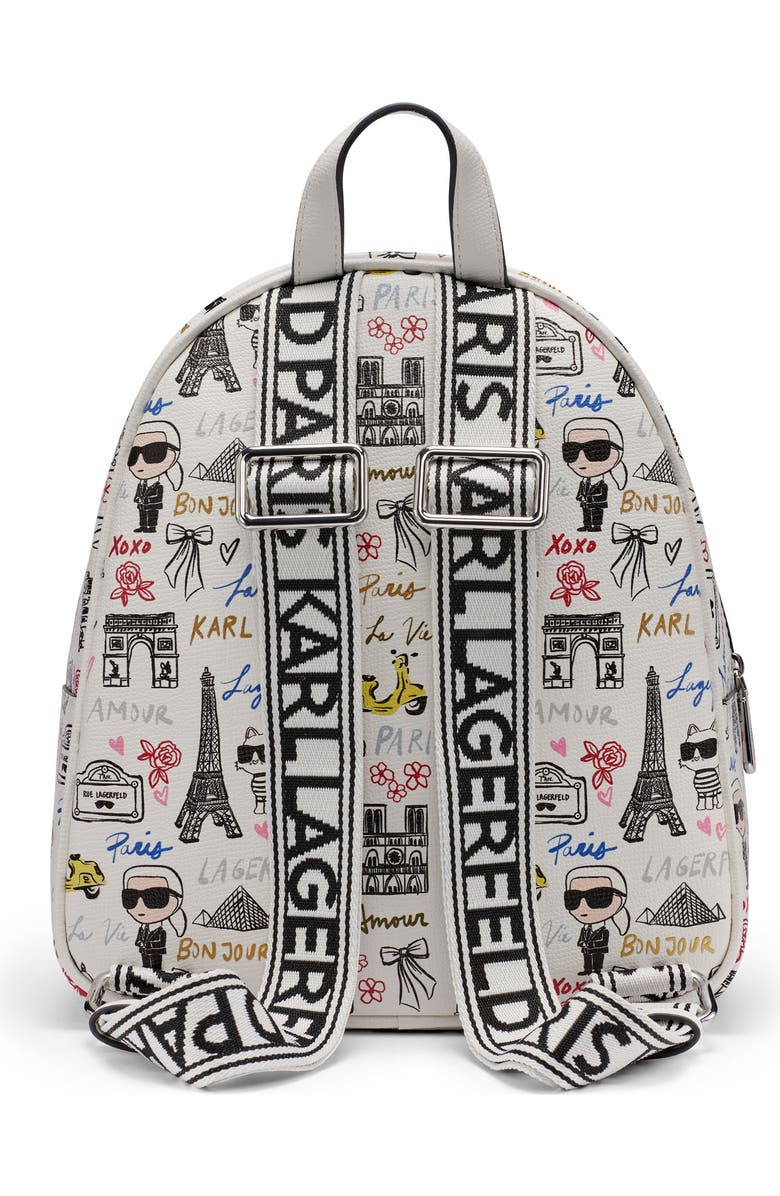 KARL LAGERFELD PARIS Maybelle Backpack, Alternate, color, White Multi