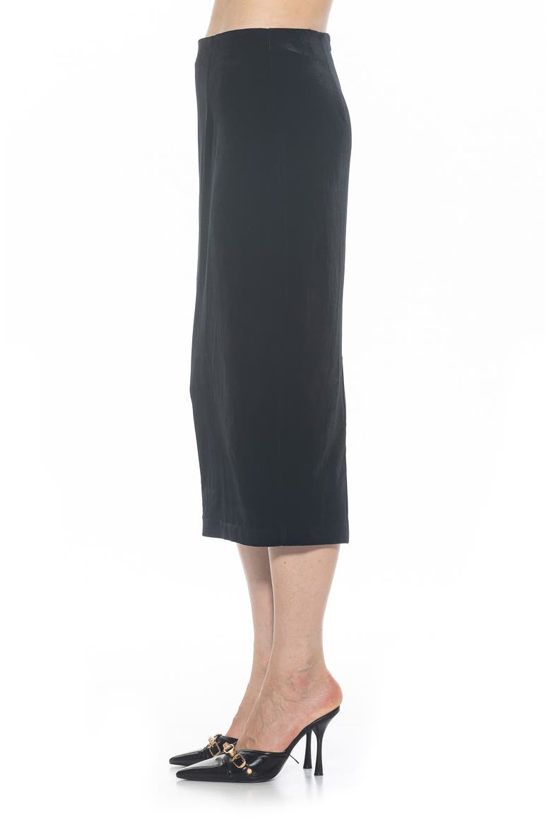 Jayden Velvet Midi Skirt, Alternate, color, BLACK