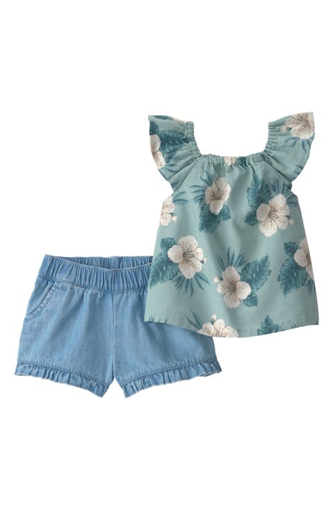 Print Organic Cotton & Linen Tank & Shorts Set (Baby)