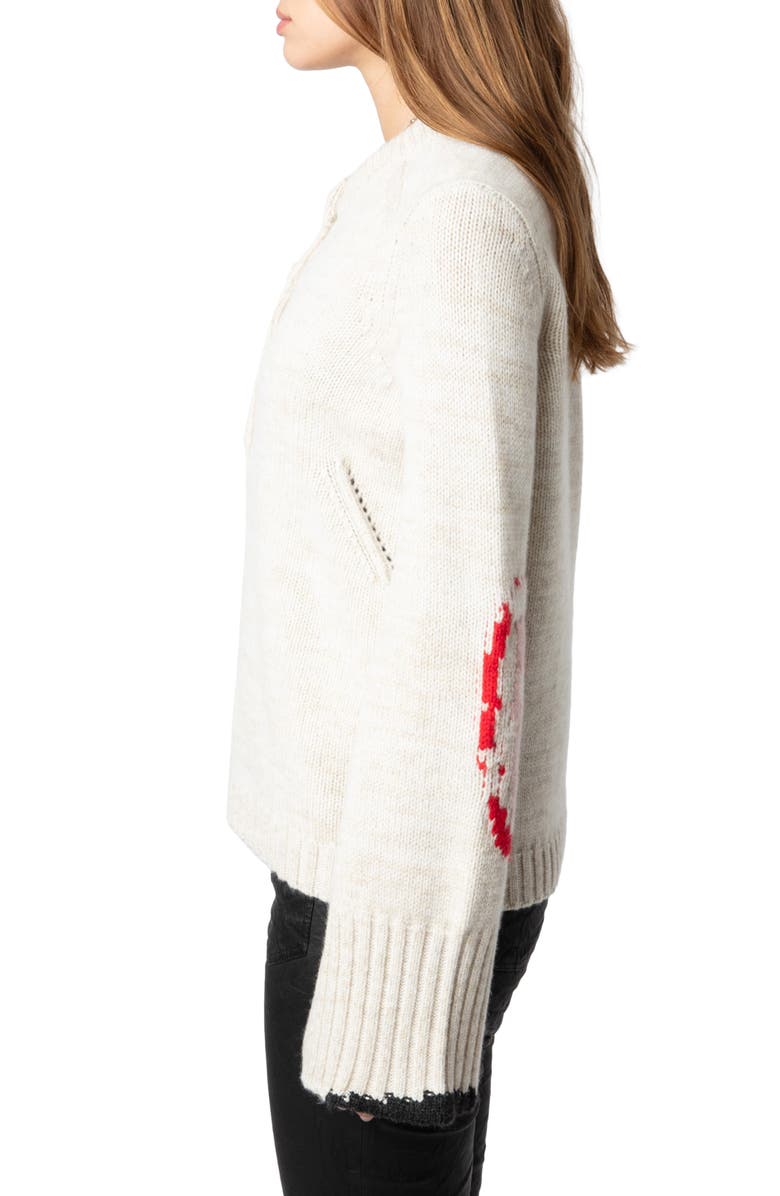 Zadig & Voltaire Halty Cashmere Cardigan, Alternate, color, 